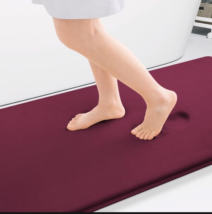 Smiry Memory Foam Bath Mat 30x20, Extra Soft and Absorbent Bathroom Rugs