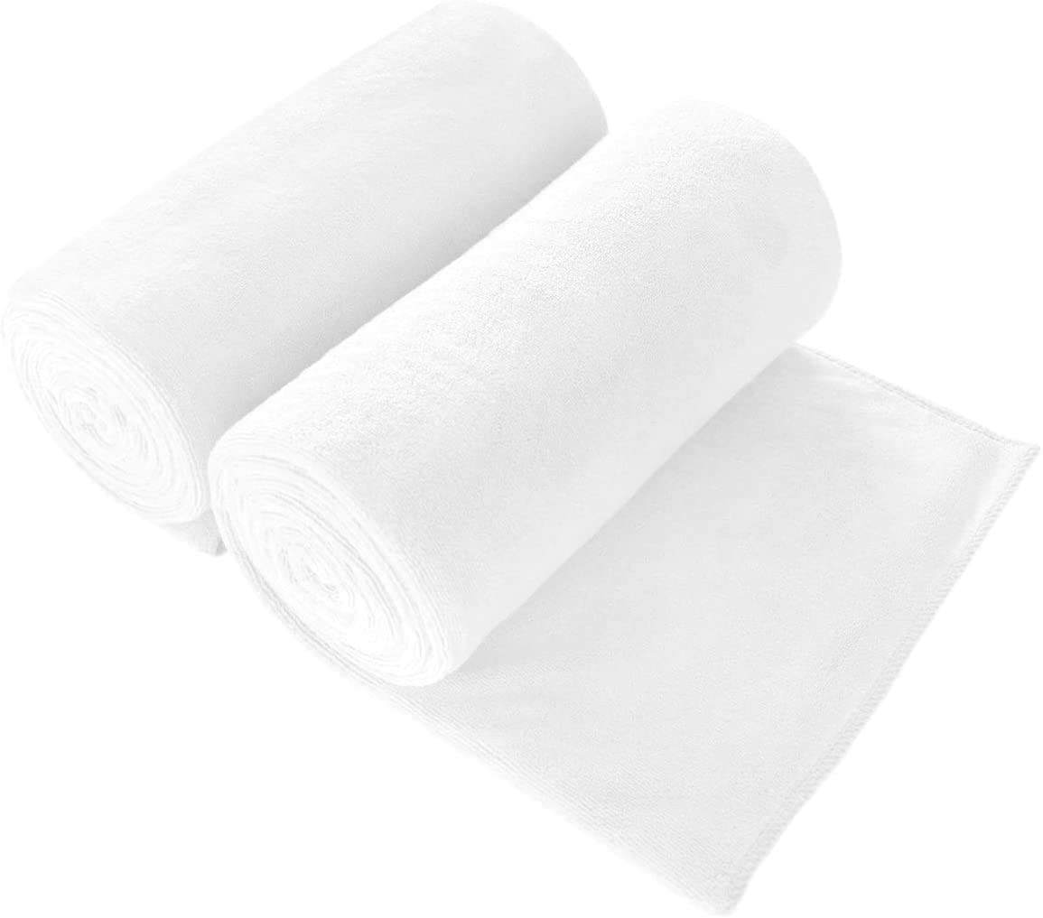 JML Microfiber Bath Towel with Hanging Loop, 2 Pack, 30" x 60", Grey