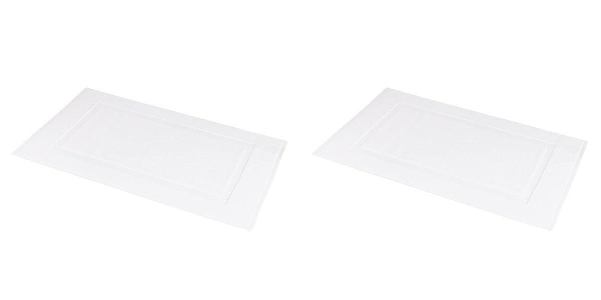 Amazon Basics Non-Slip Cotton Bath Mat, 100% Cotton Absorbent, Machine Washable, 31" L x 20" W, Bright White