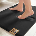 GORILLA GRIP® Memory Foam Bath Rug for Bathroom, 24x17 Gray