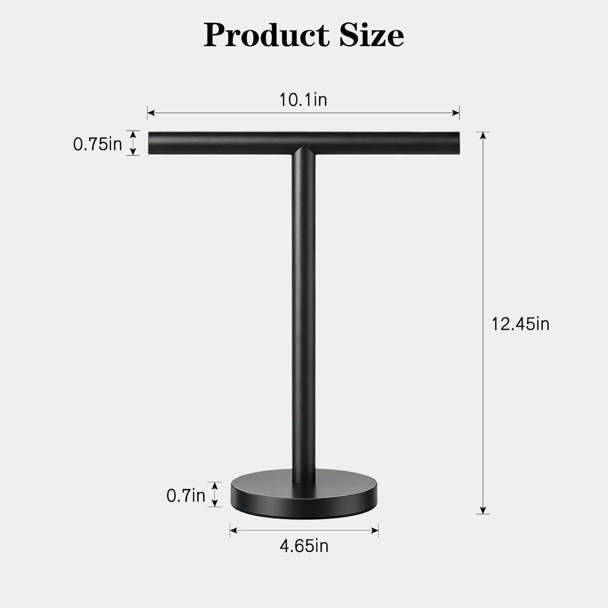 SetSail T-Shaped Hand Towel Holder, Black