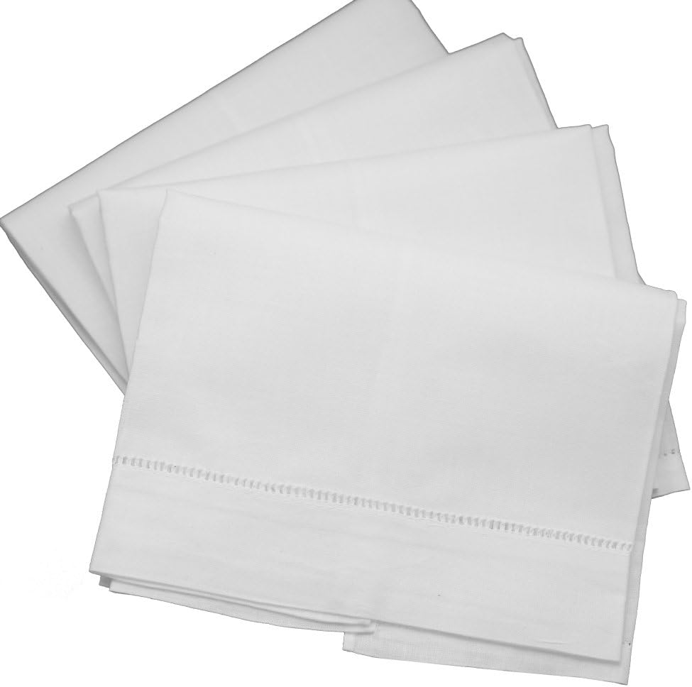 Bumblebee Linens 4 Pack 14" X 22" White Linen Tea Towels