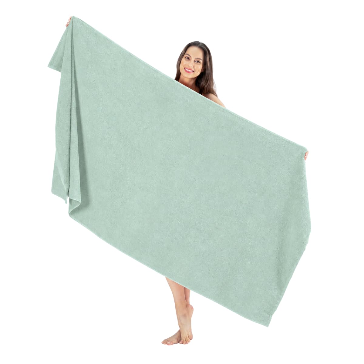 SALBAKOS 6-Piece 100% Turkish Cotton Hand Towels, 16x30 inch, White