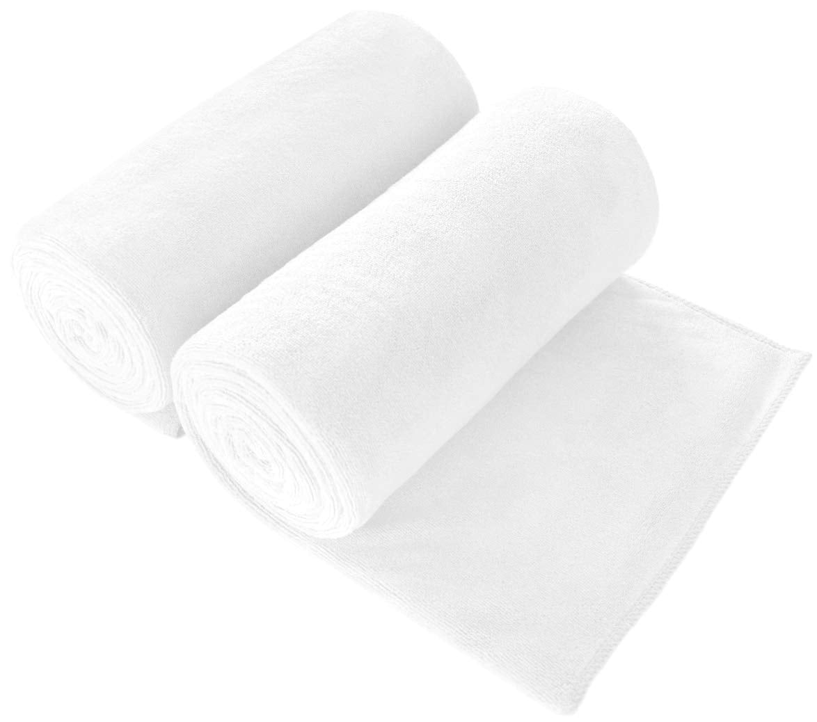 JML Microfiber Bath Towel with Hanging Loop, 2 Pack, 30" x 60", Grey