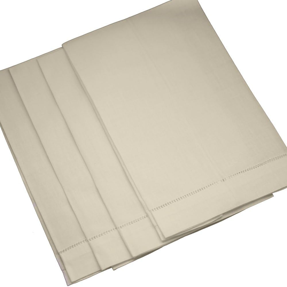 Bumblebee Linens 4 Pack 14" X 22" White Linen Tea Towels