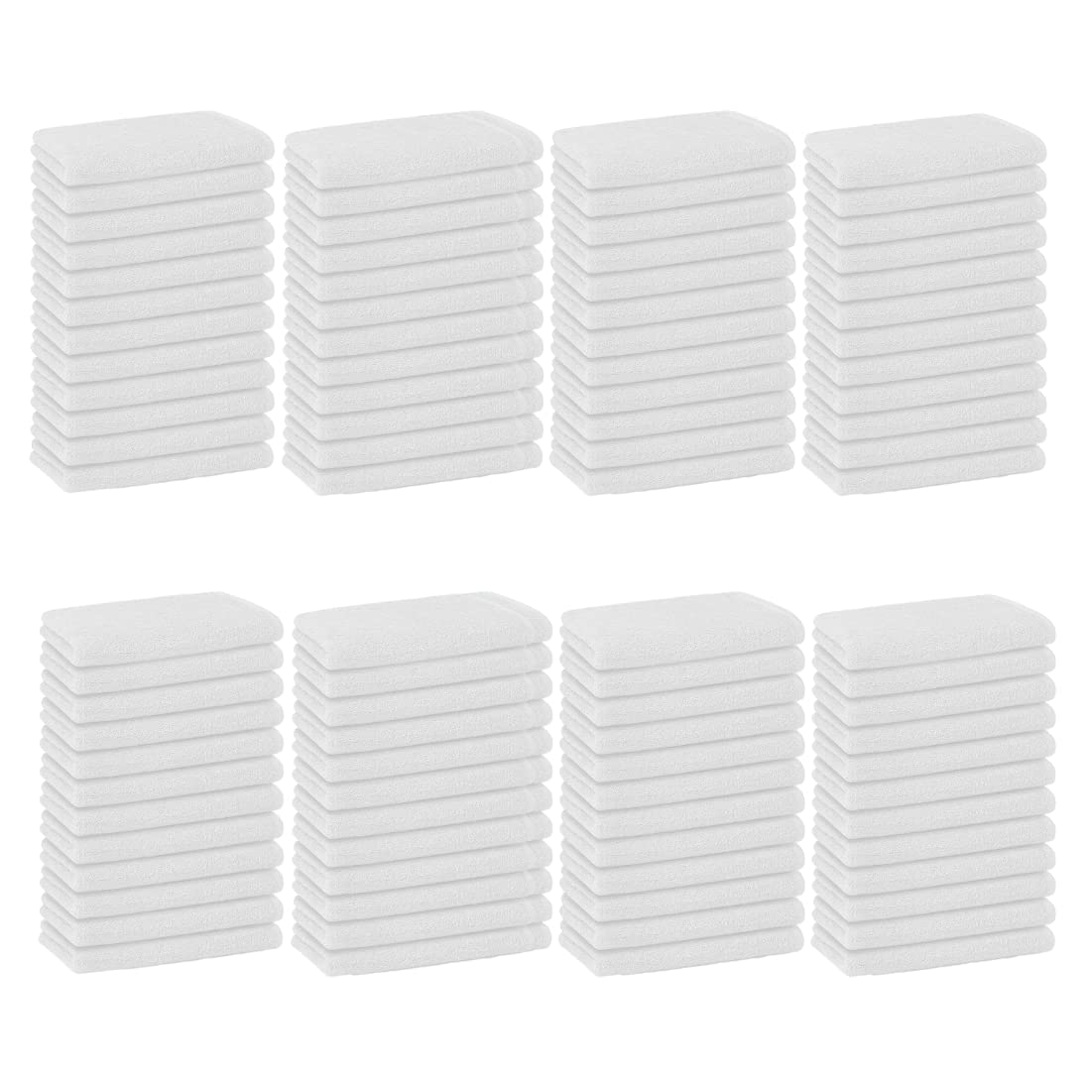 Basic Hand Towels 16x26 Inches – Pack of 12 – White Color – Soft and Absorbent Multipurpose Cotton Towels for Bathroom, Spa, Gym, Salon, Hotel, and Everyday Use