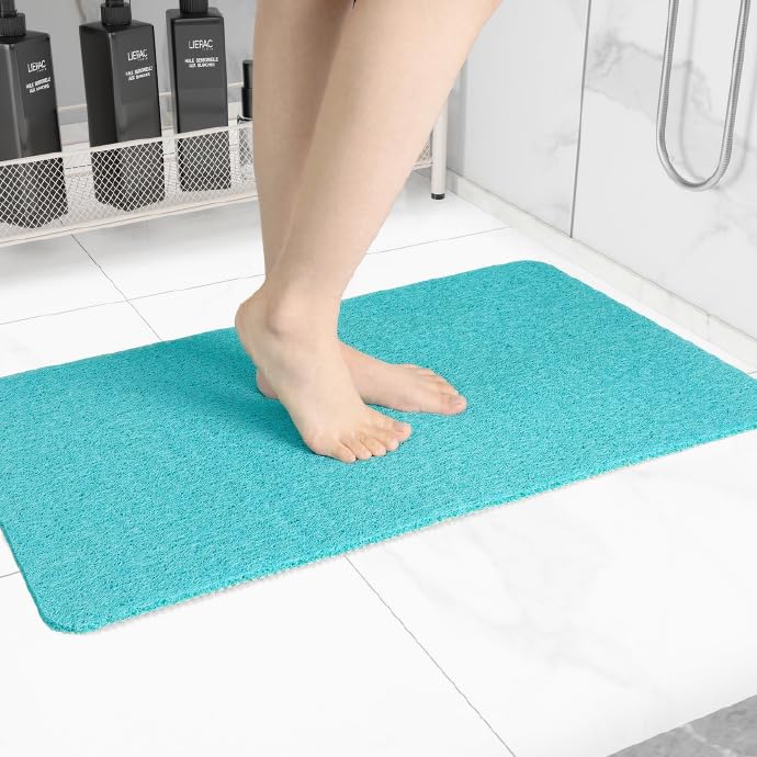 Hargiis Non Slip Bathtub Mat, Anti Slip Shower Mat, Fast Drying Bath Tub Mats, Foot Scrubber Mat, Anti Slip Mat for Tub, Floor, Bathroom, Home, Kitchen, Hotel (Grey 24"x16")