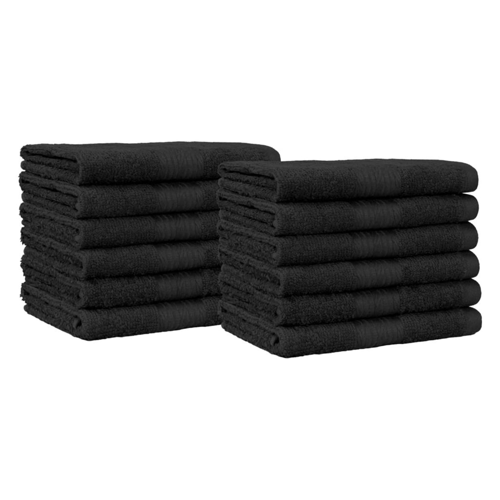 Amazon Basics Fast Drying Cotton Washcloths for Bathroom, Machine Washable, Soft and Highly Absorbent, 12 x 12 in, White, 24-Pack