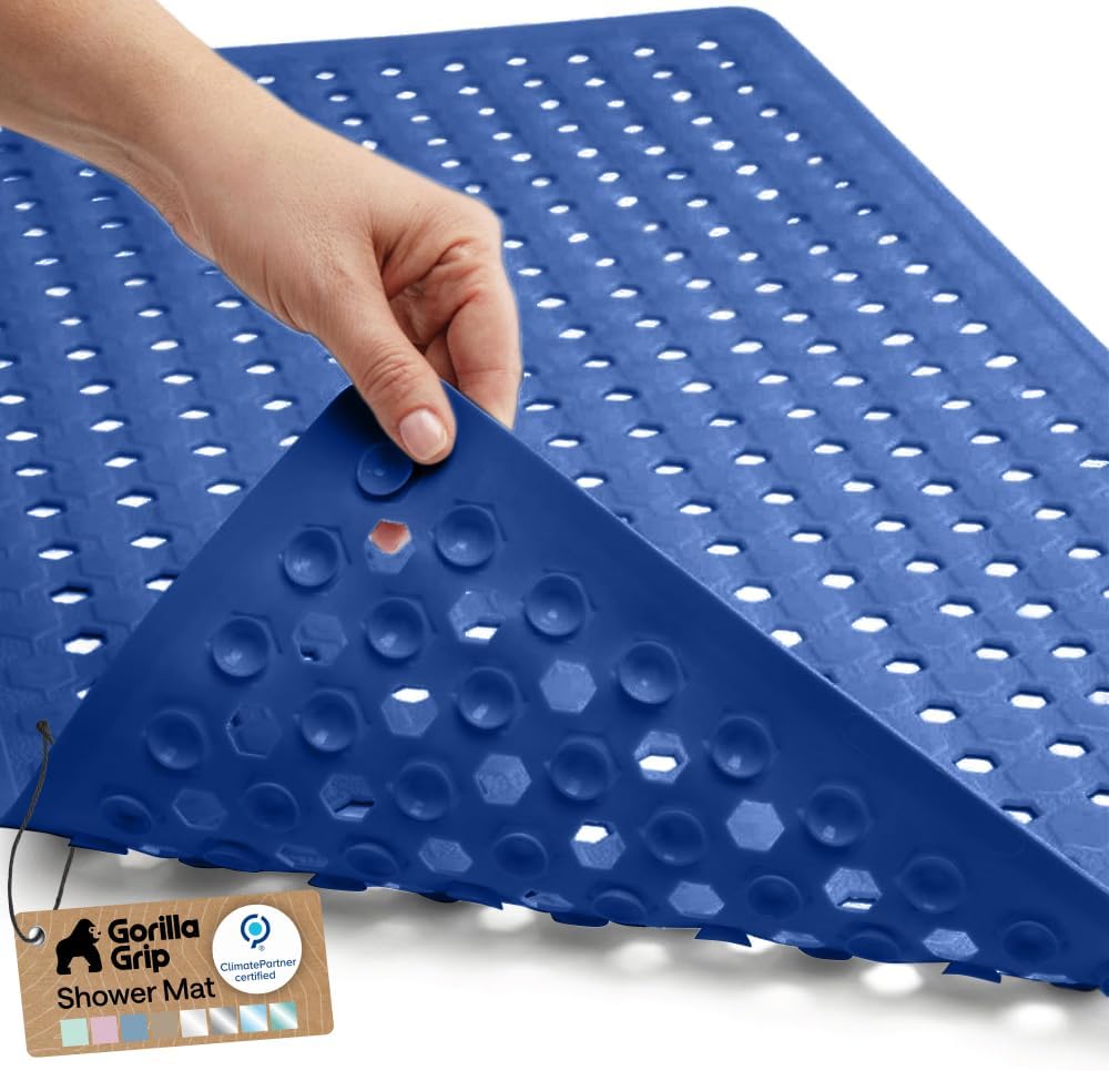 GORILLA GRIP Bath Tub Shower Mat, Bathtub Floor Liner, 35x16 Clear