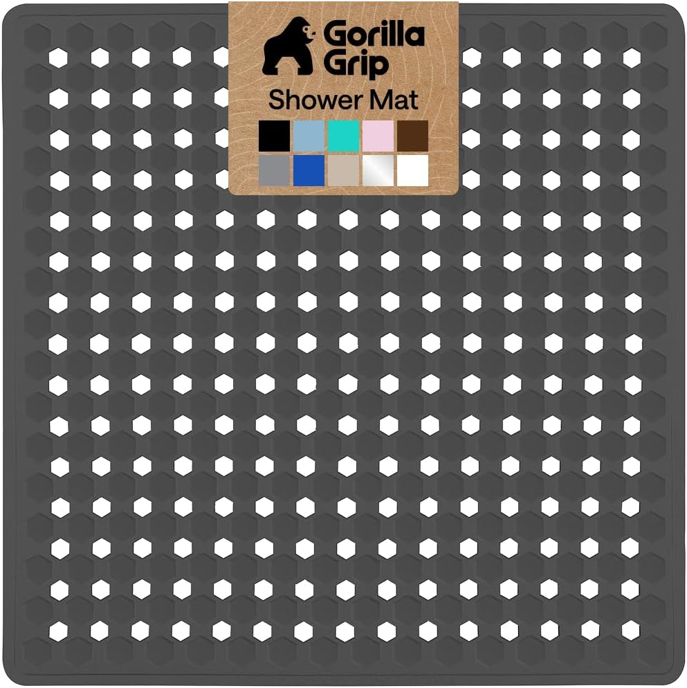 GORILLA GRIP Bath Tub Shower Mat, Bathtub Floor Liner, 35x16 Clear