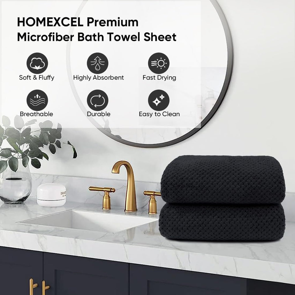 HOMEXCEL Bath Sheets 2PK, 35x70 in, Absorbent&Soft, Extra Large Bath Towel