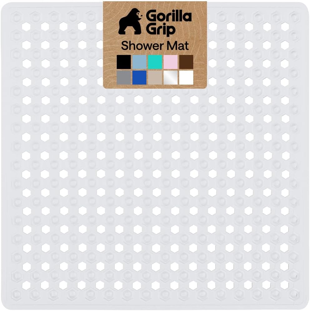 GORILLA GRIP Bath Tub Shower Mat, Bathtub Floor Liner, 35x16 Clear