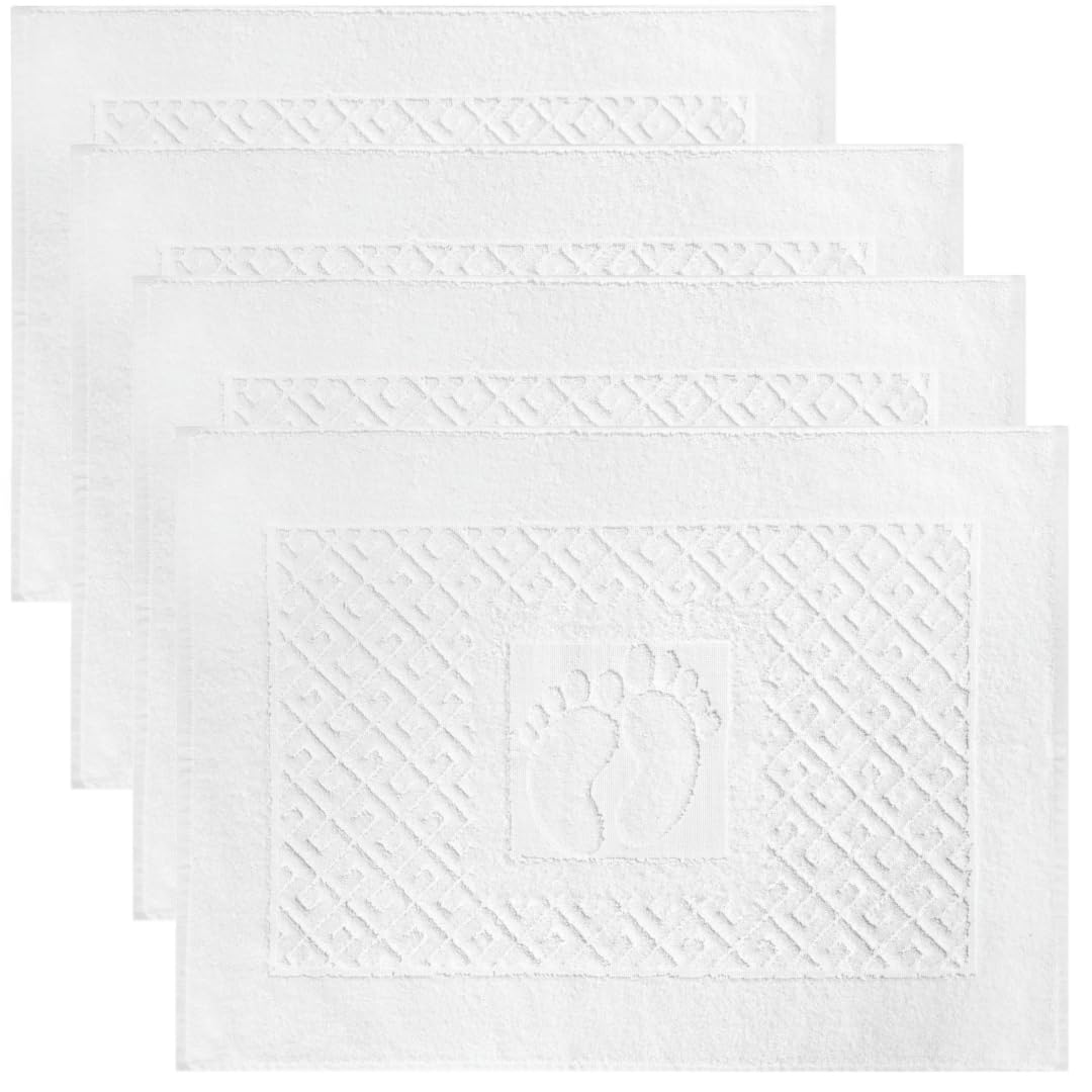Turkish Cotton Bathroom Floor Towel, 2-Pack Towel Bath Mats