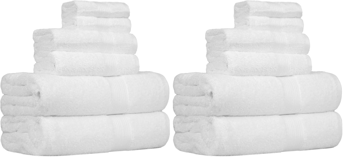 Amazon Basics 6-Piece Oversized Fade-Resistant Towel Set, 100% Cotton, Highly Absorbent, Soft, Teal, 2 Bath Towels, 2 Hand Towels, 2 Washcloths