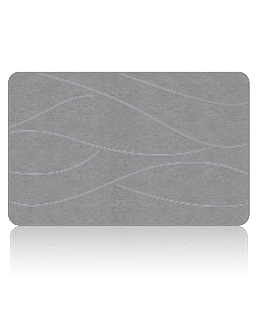 VEELOIM Stone Bath Mat, Diatomaceous Earth Shower Mat for Bathroom Grey