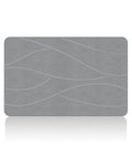 VEELOIM Stone Bath Mat, Diatomaceous Earth Shower Mat for Bathroom Grey