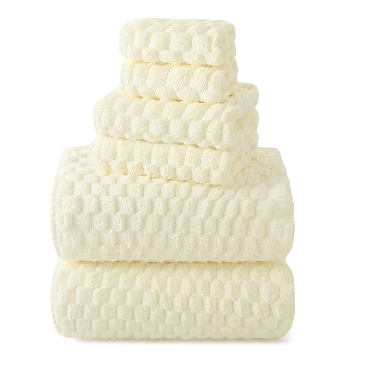 REDKISS 4 Pack Microfiber Bath Towels - Extra Large, Super Absorbent, Quick Dry Waffle Towels Set for Bathroom, Spa, Gym, and Travel - Luxury, Plush, 4 Multicolor