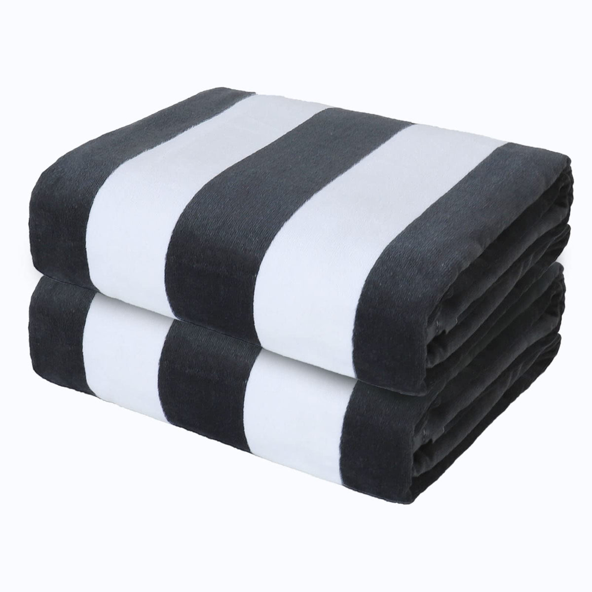 Exclusivo Mezcla 2 Pack Cotton Pool Beach Towel, Oversized Stripe Towel Set