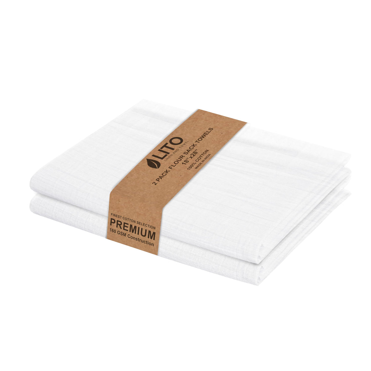 Flour Sack Towels | Tea Towel for Crafts| Kitchen Dish Cotton Blank Towel for Embroidery| Baking Bread Proofing Linen Cover| Super Absorbent Quick Dry| 12 Pack 18"x 28" White