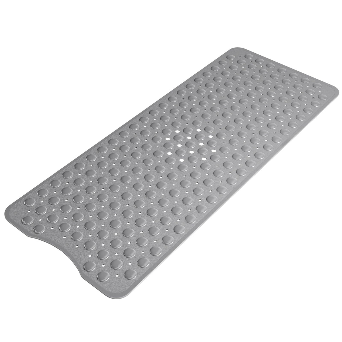 AmazerBath Shower Mat Non Slip 40 x 16 Inches, Bathtub Mat Shower Stall Mats with Suction Cups and Drain Holes, Non Slip Bath Mat for Tub for Elderly & Kids, Clear Blue