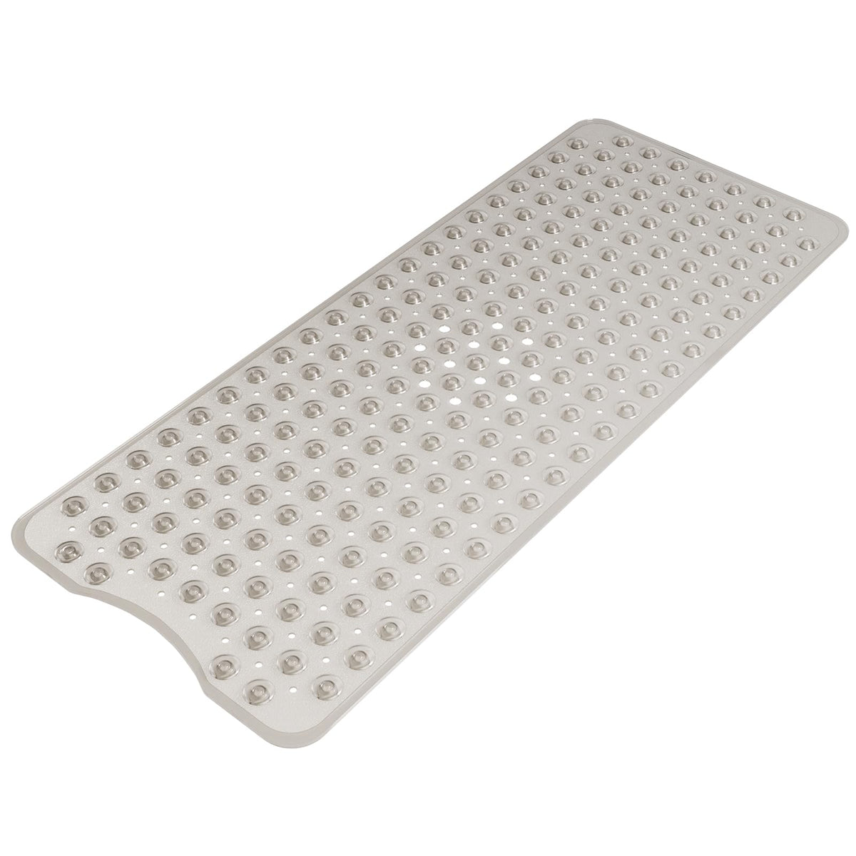AmazerBath Shower Mat Non Slip 40 x 16 Inches, Bathtub Mat Shower Stall Mats with Suction Cups and Drain Holes, Non Slip Bath Mat for Tub for Elderly & Kids, Clear Blue
