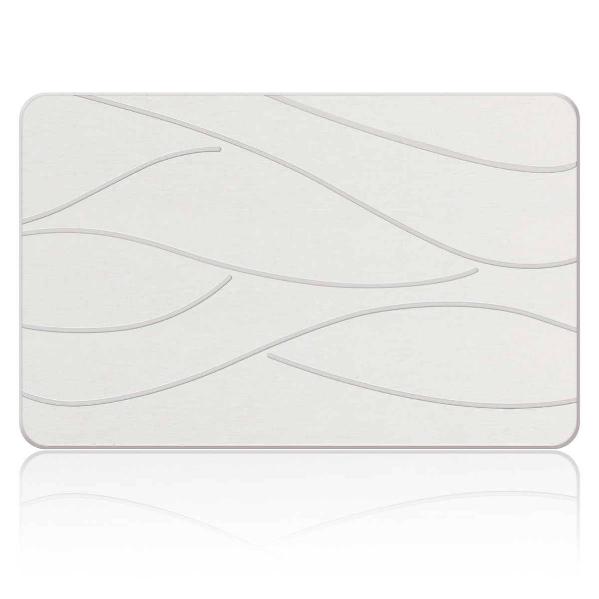 VEELOIM Stone Bath Mat, Diatomaceous Earth Shower Mat for Bathroom Grey
