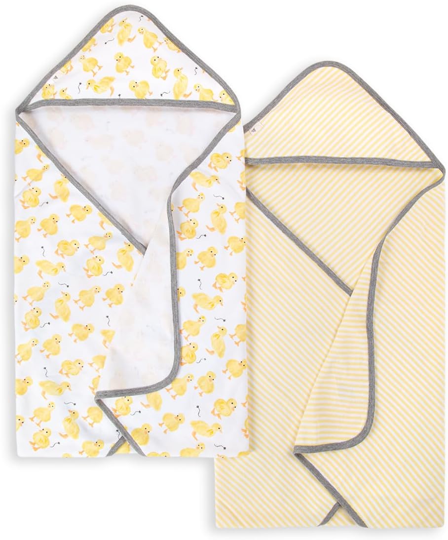 Burt's Bees Baby Infant Hooded Towels, Unisex Bath Essentials, 2-Pack