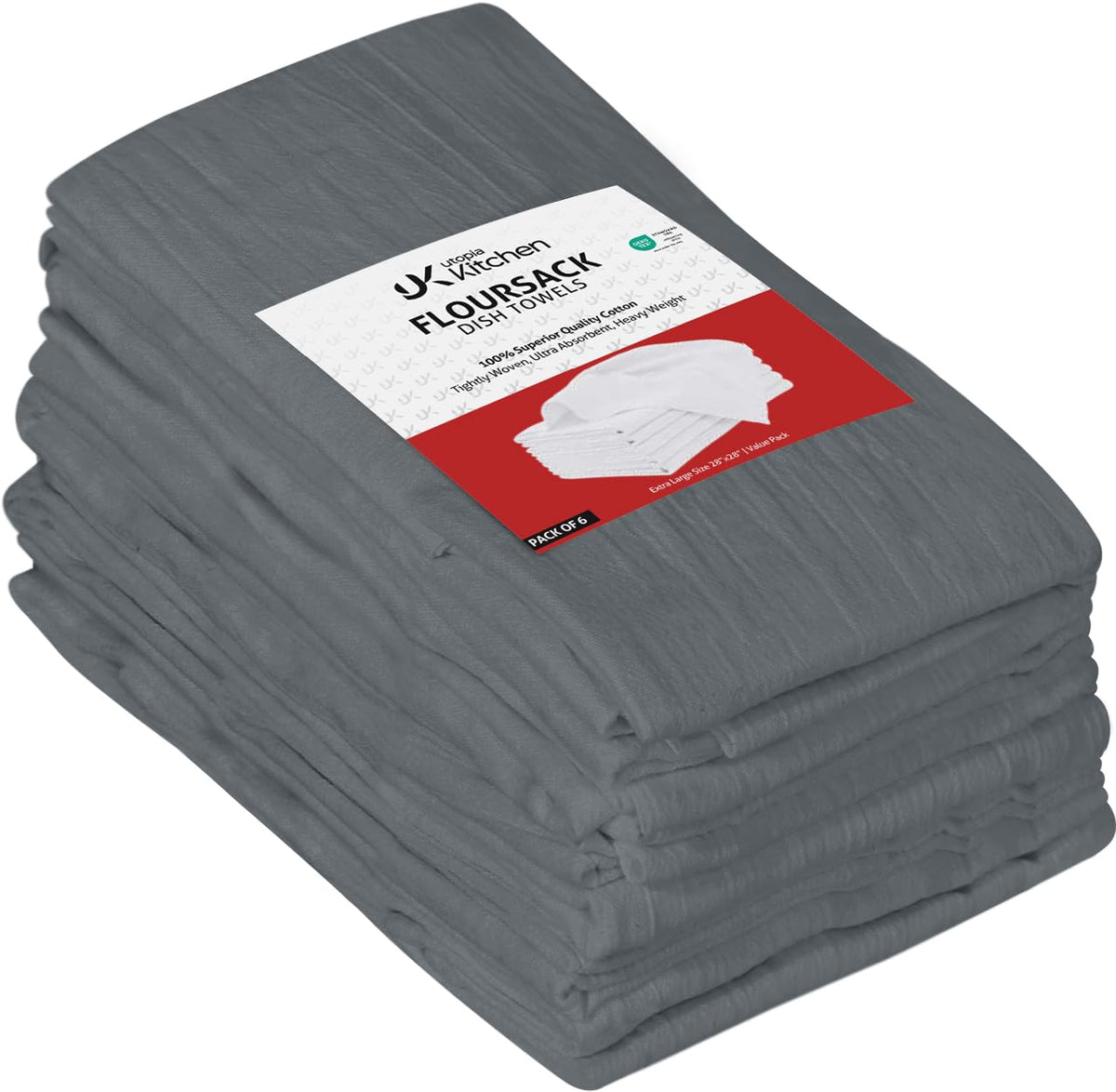 Utopia Kitchen White Flour Sack Towels [24 Pack - 28 x 28 Inch] 100% Cotton
