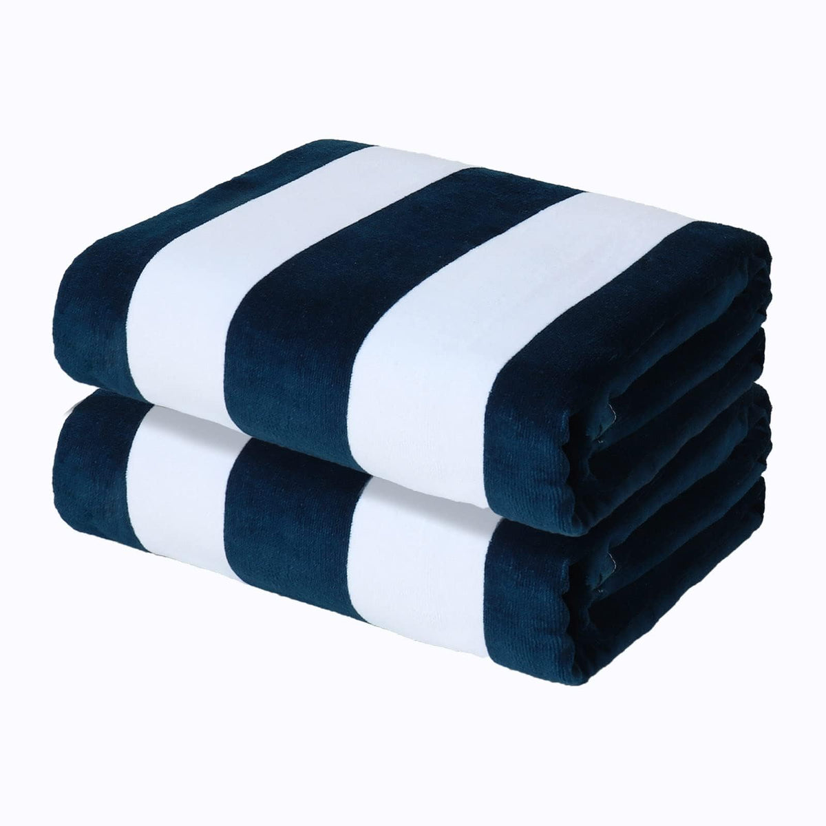 Exclusivo Mezcla 2 Pack Cotton Pool Beach Towel, Oversized Stripe Towel Set