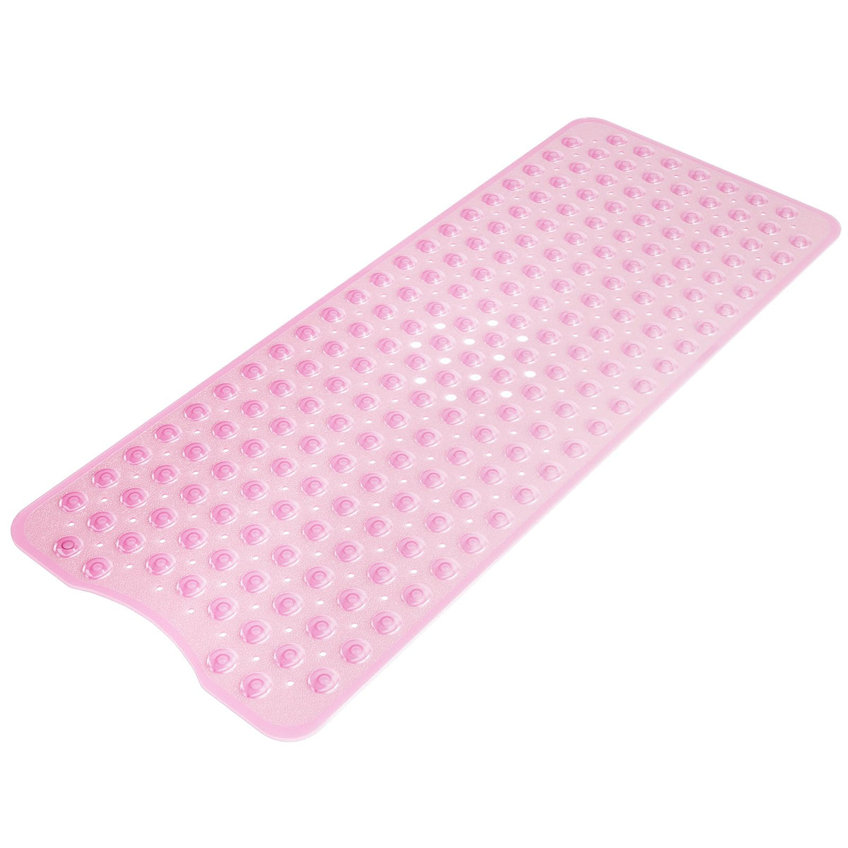 AmazerBath Shower Mat Non Slip 40 x 16 Inches, Bathtub Mat Shower Stall Mats with Suction Cups and Drain Holes, Non Slip Bath Mat for Tub for Elderly & Kids, Clear Blue