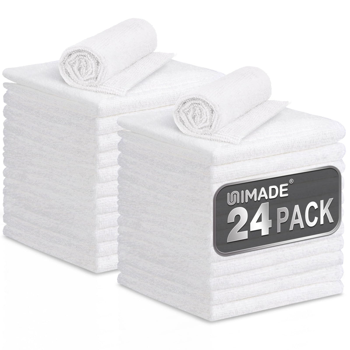 UNIMADE Shop Towels, 100 Pack Commercial Grade Work Rags Microfiber Towel