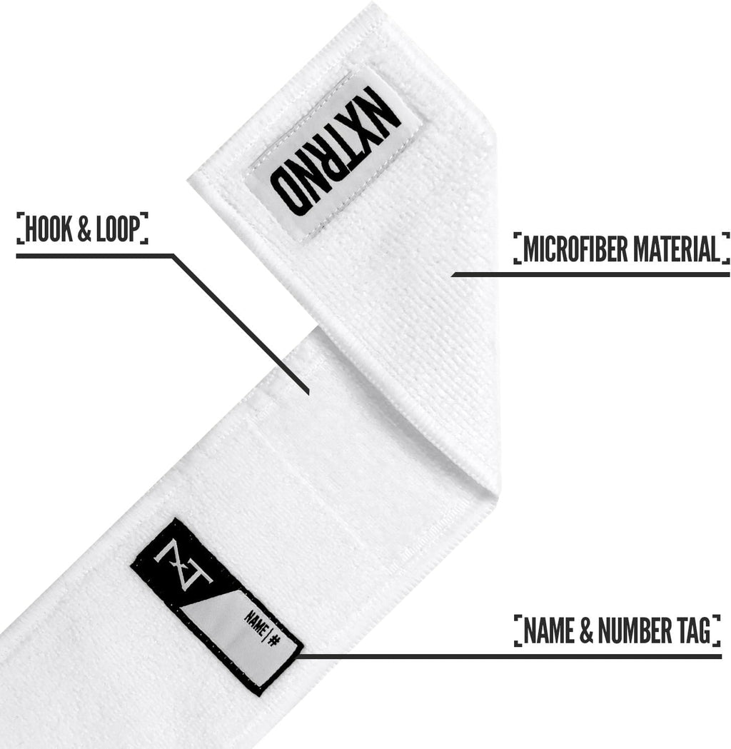 Nxtrnd Streamer Football Towel, Thin Sports Towel, Dries Hands & Football Accessories (White)