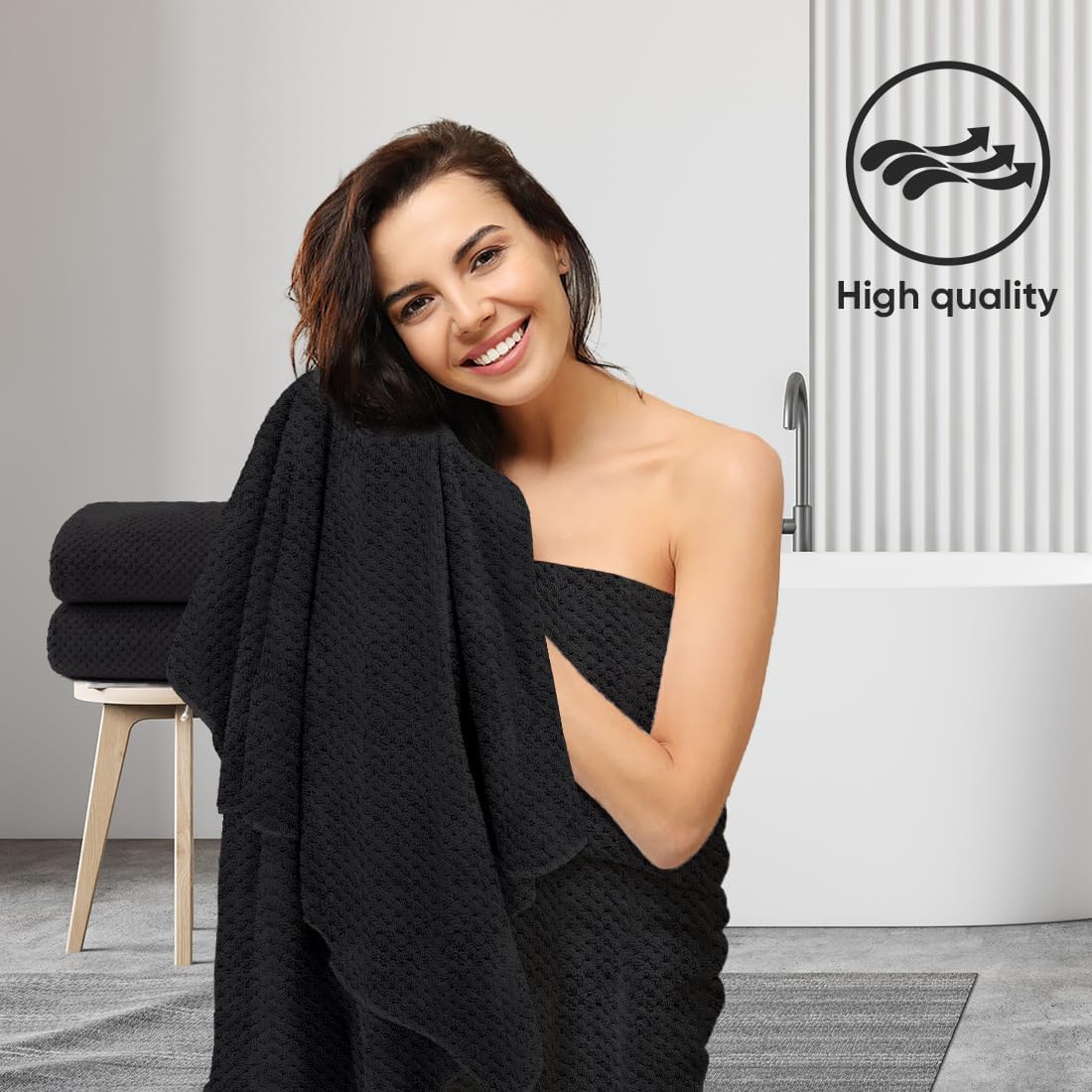 HOMEXCEL Bath Sheets 2PK, 35x70 in, Absorbent&Soft, Extra Large Bath Towel