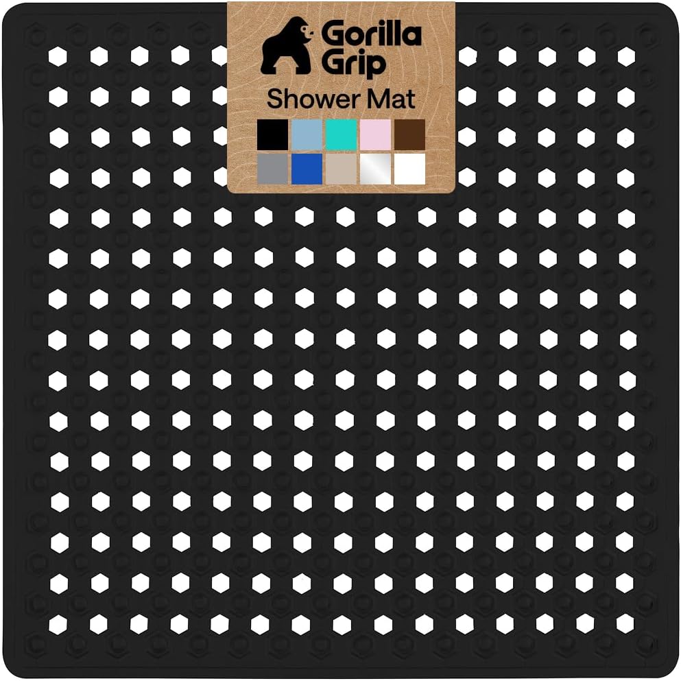 GORILLA GRIP Bath Tub Shower Mat, Bathtub Floor Liner, 35x16 Clear