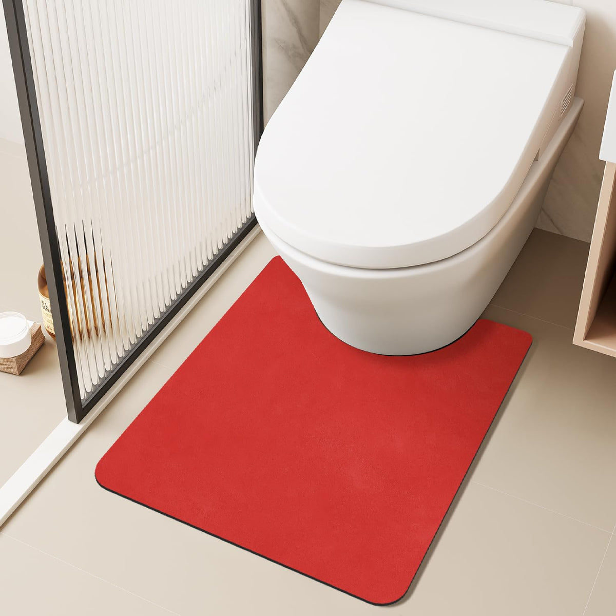 TYUU Thin Bath Mat, Small Bathroom Rugs Non Slip Washable, 16x24 Dark Grey