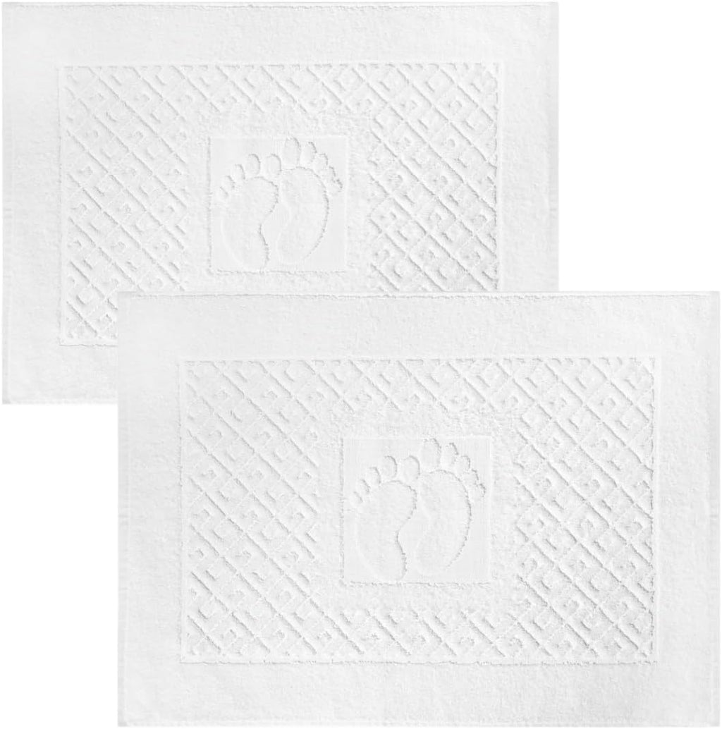 Turkish Cotton Bathroom Floor Towel, 2-Pack Towel Bath Mats