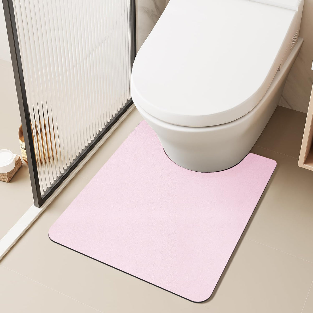 TYUU Thin Bath Mat, Small Bathroom Rugs Non Slip Washable, 16x24 Dark Grey