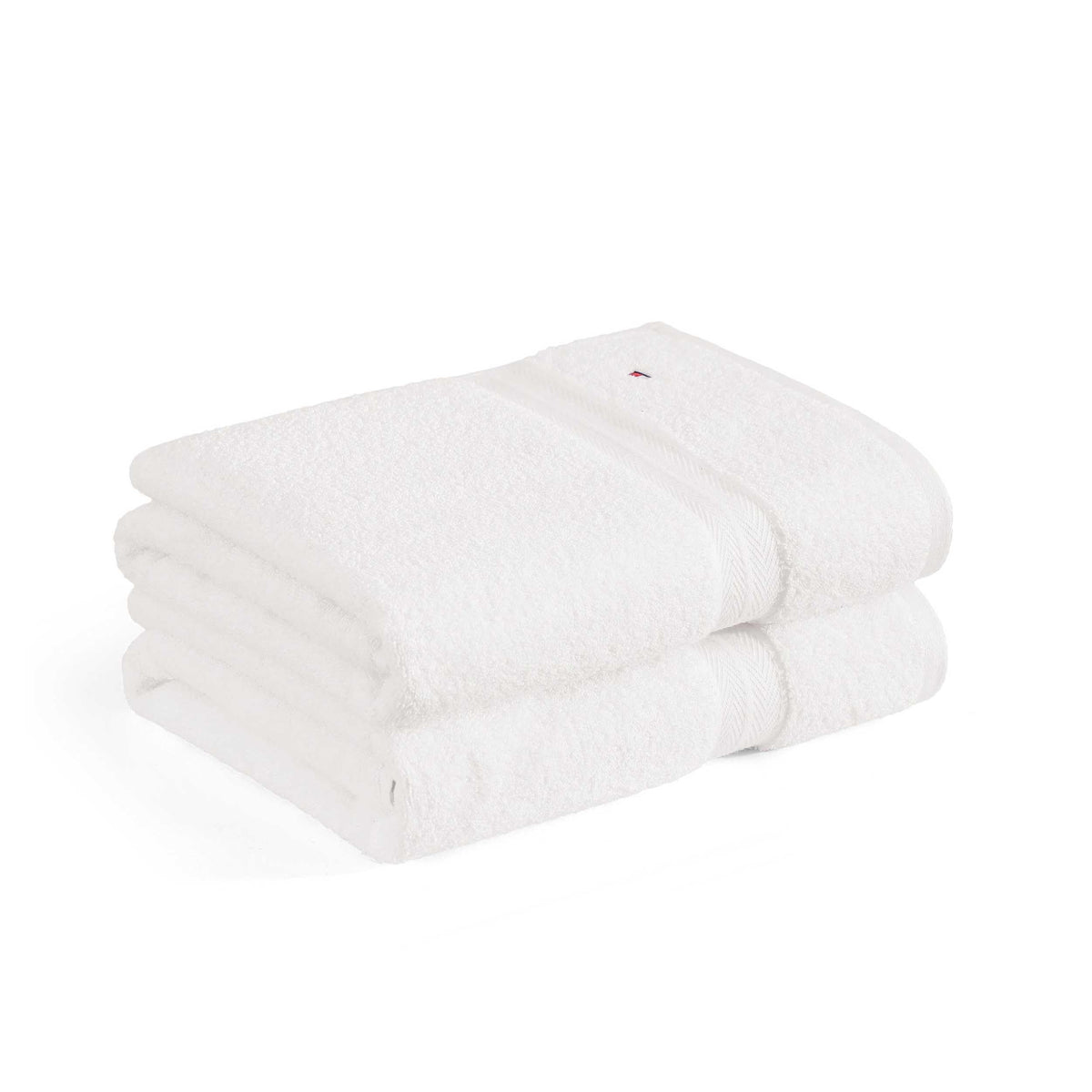 Tommy Hilfiger - Bath Towel Set, Absorbent Cotton Terry with Zero Twist, Medium Weight, Oeko-Tex Certified (Modern American Dark Blue, 2 Piece)
