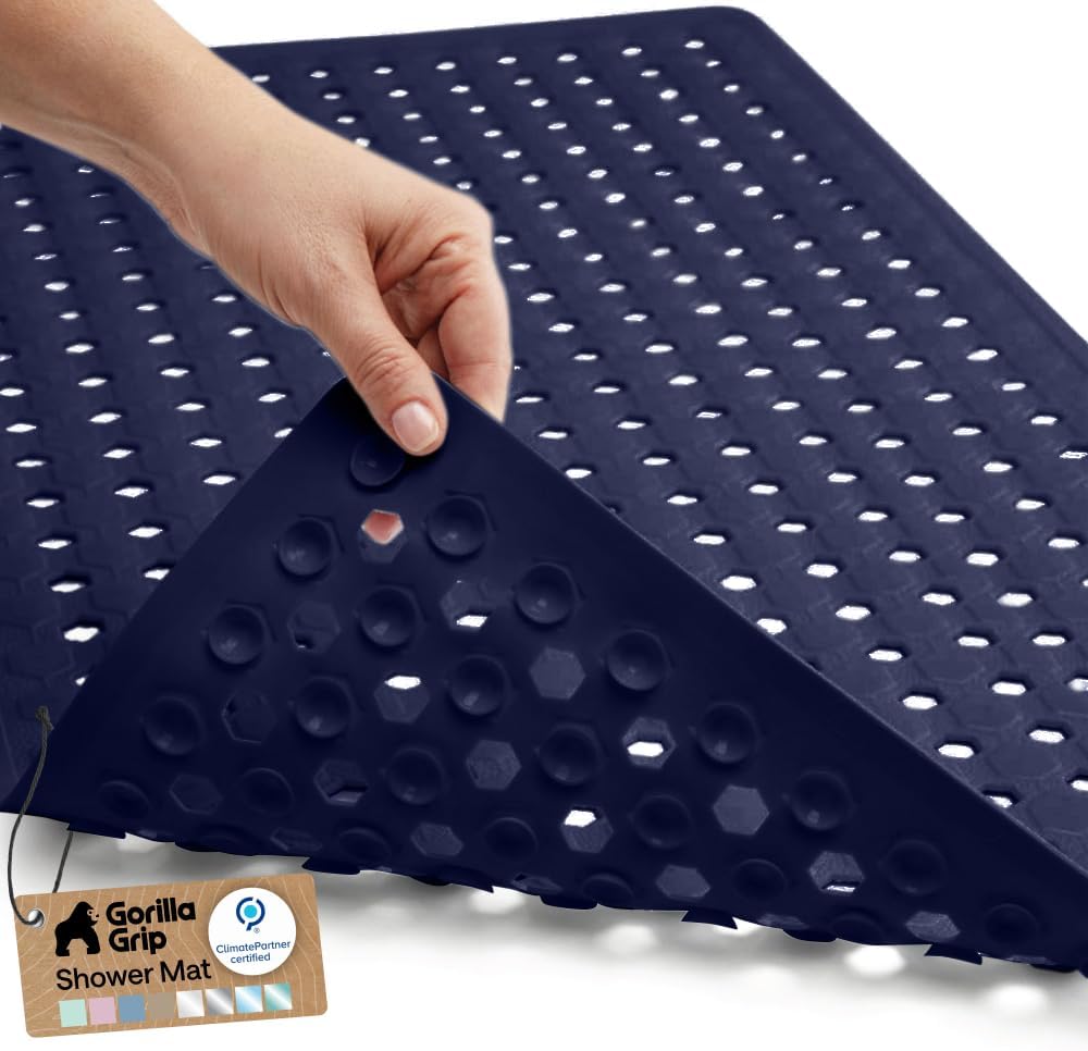 GORILLA GRIP Bath Tub Shower Mat, Bathtub Floor Liner, 35x16 Clear