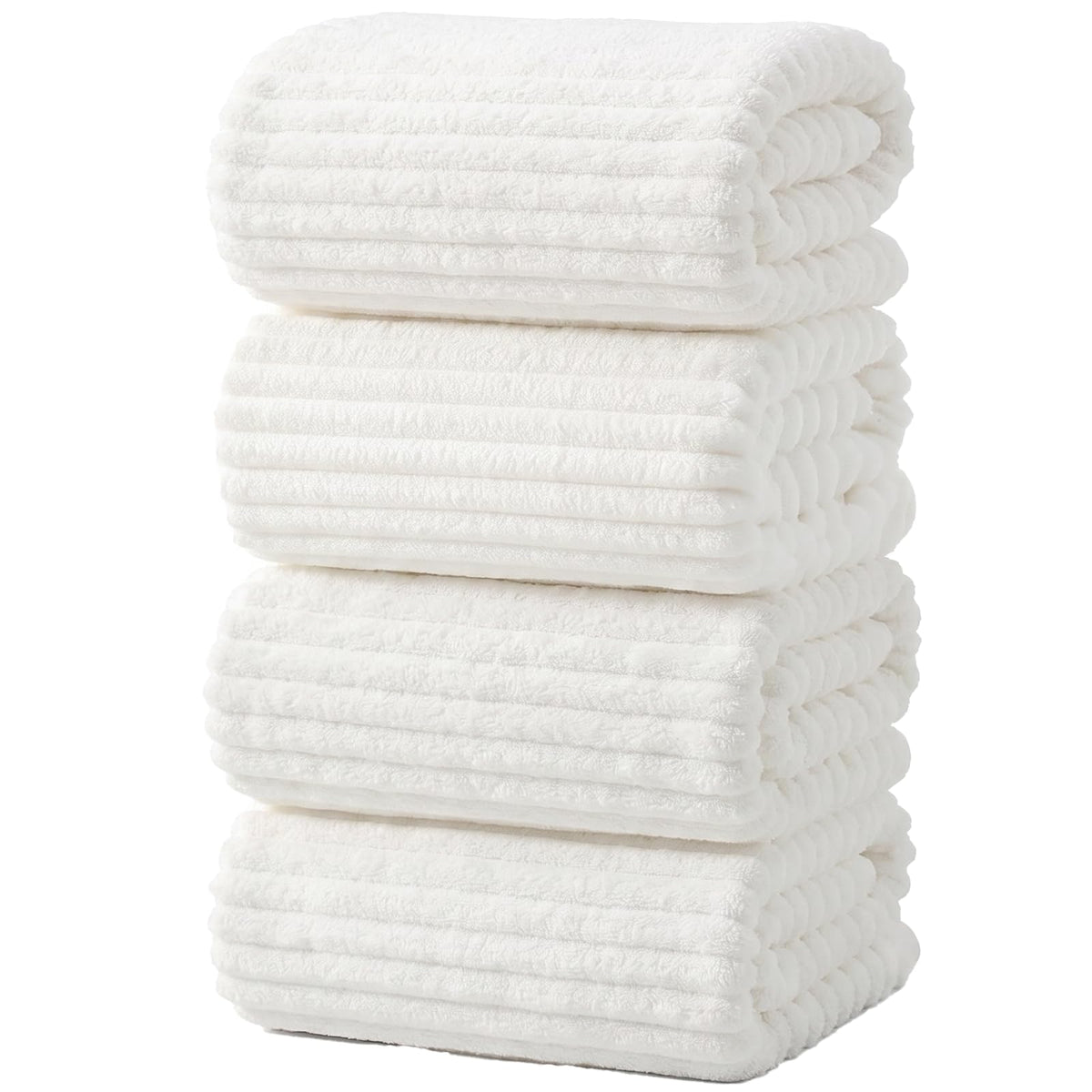 6 PC Bath Towel Set, 40"x80" Oversized Bath Sheets, Navy Blue