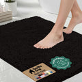 GORILLA GRIP Bath Rug Mat for Bathroom, Absorbent Chenille, 24x17 Gray