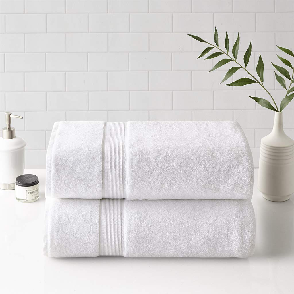 Madison Park 800GSM 100% Cotton Bathroom Bath Towel Set of 8, Light Blue