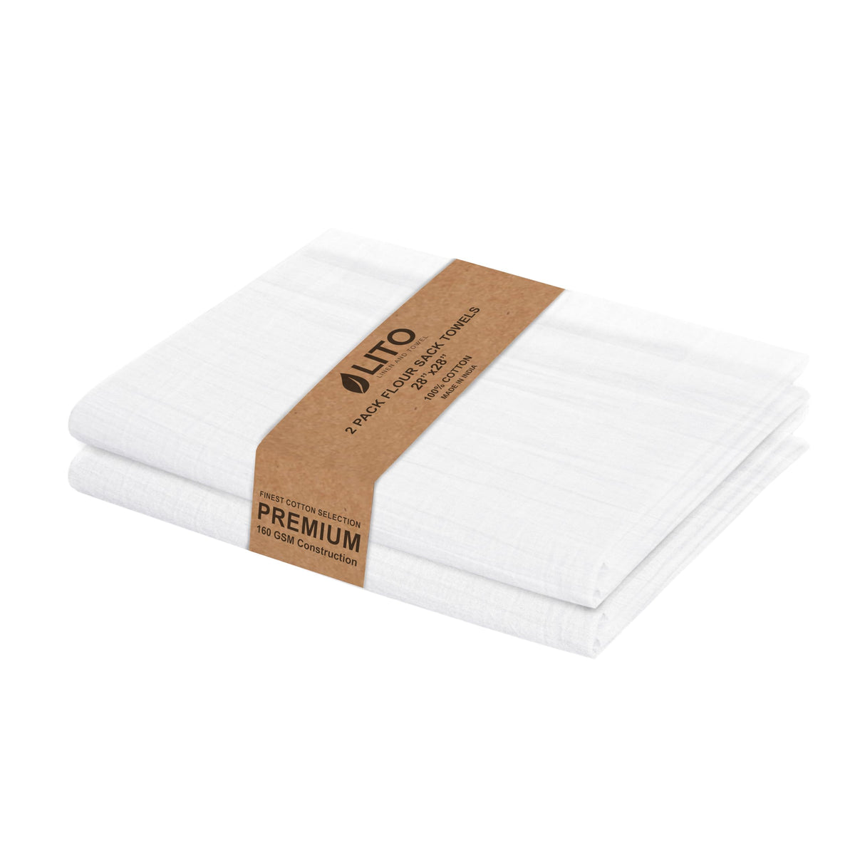 Flour Sack Towels | Tea Towel for Crafts| Kitchen Dish Cotton Blank Towel for Embroidery| Baking Bread Proofing Linen Cover| Super Absorbent Quick Dry| 12 Pack 18"x 28" White