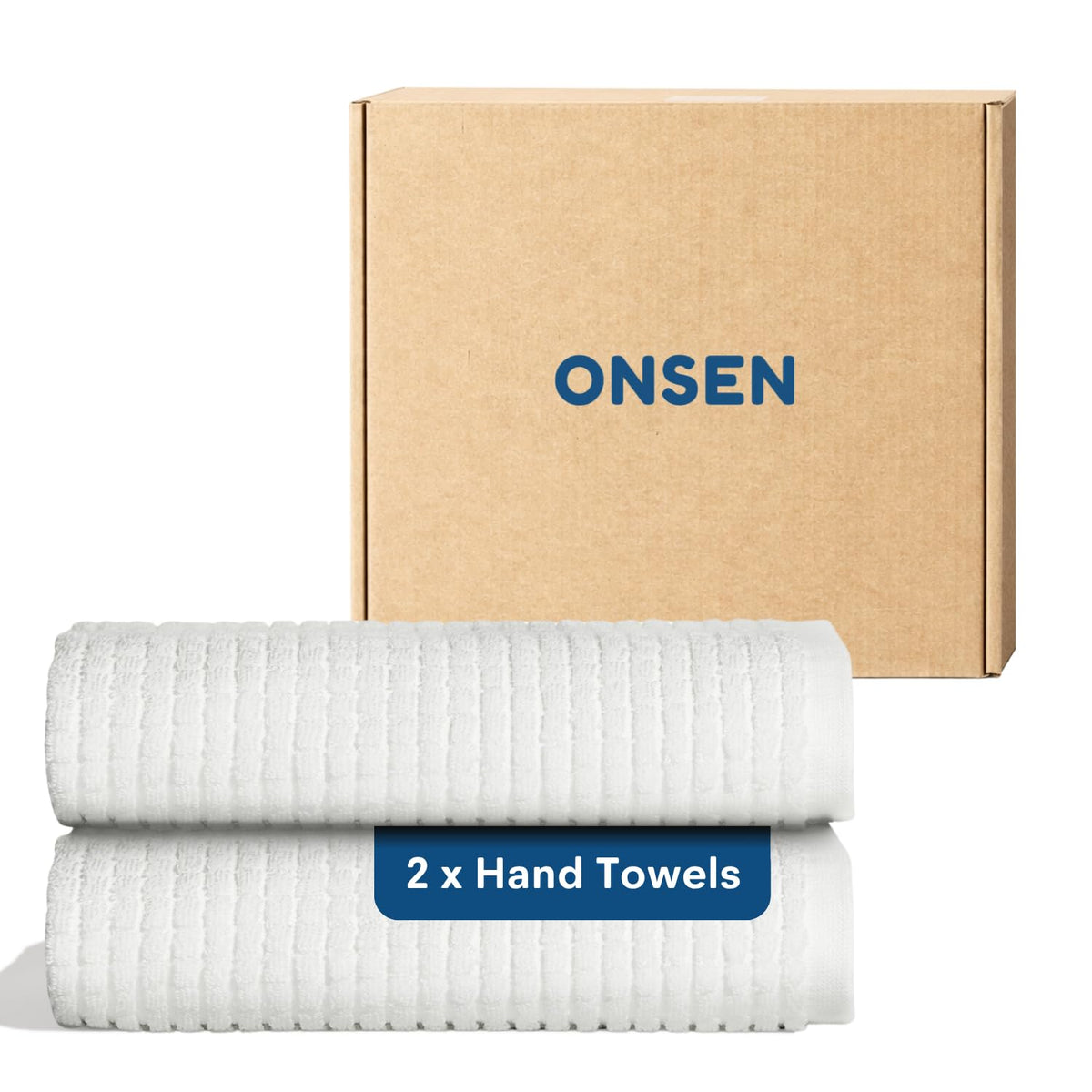 ONSEN Sculpted Terry Bath Towels, 100% American Cotton, Quick Dry Lint Free, Lightweight Absorbent Bath Towel Set with Hanging Loop, 28x55 in (Grey Fog, 2X Bath Towel)