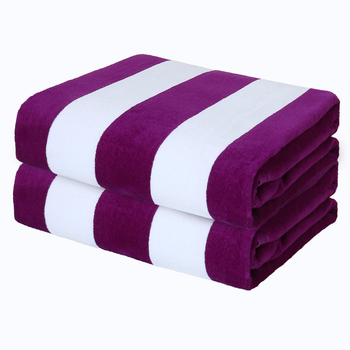 Exclusivo Mezcla 2 Pack Cotton Pool Beach Towel, Oversized Stripe Towel Set