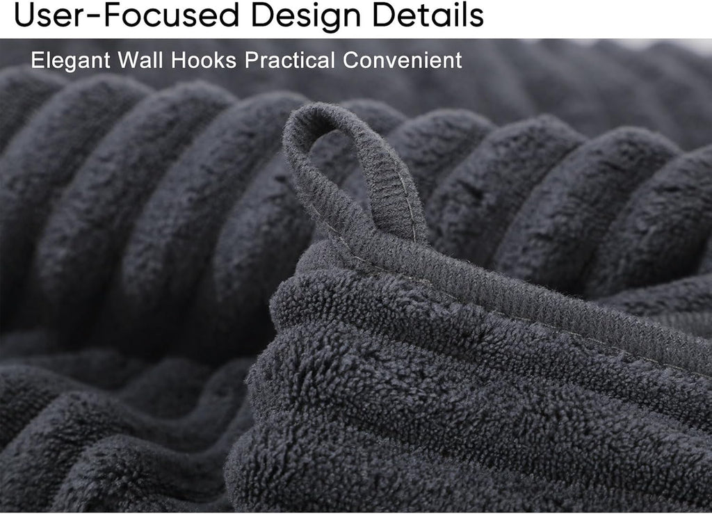 Luxury 4-Piece Quick-Dry Bath Towel Set 27.5X 55 Inches – Ultra Soft Microfiber for Bathroom, Bar, Pool, Gym & Travel – Elegant Twill Design