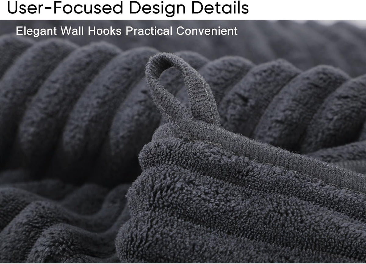Luxury 4-Piece Quick-Dry Bath Towel Set 27.5X 55 Inches – Ultra Soft Microfiber for Bathroom, Bar, Pool, Gym & Travel – Elegant Twill Design