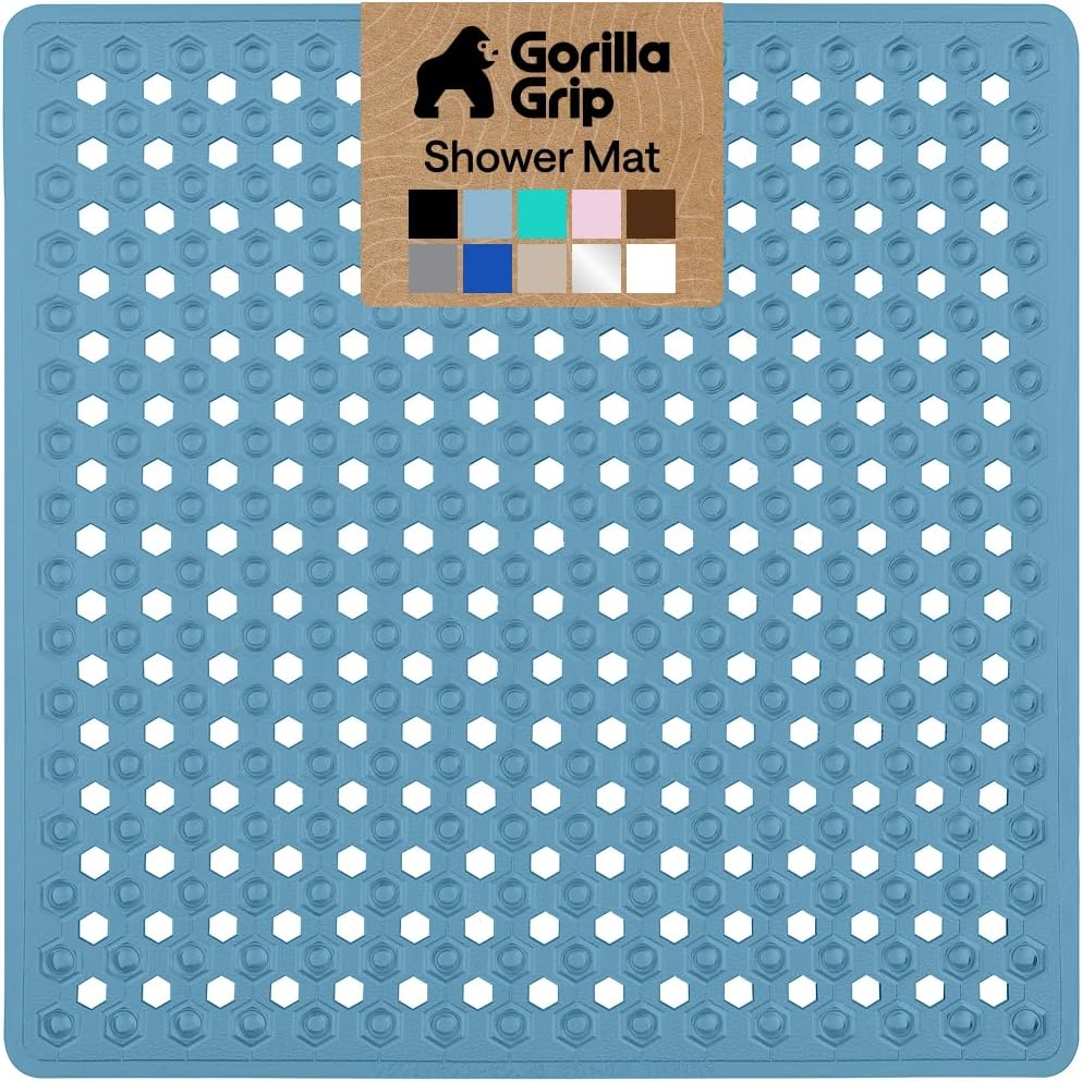 GORILLA GRIP Bath Tub Shower Mat, Bathtub Floor Liner, 35x16 Clear