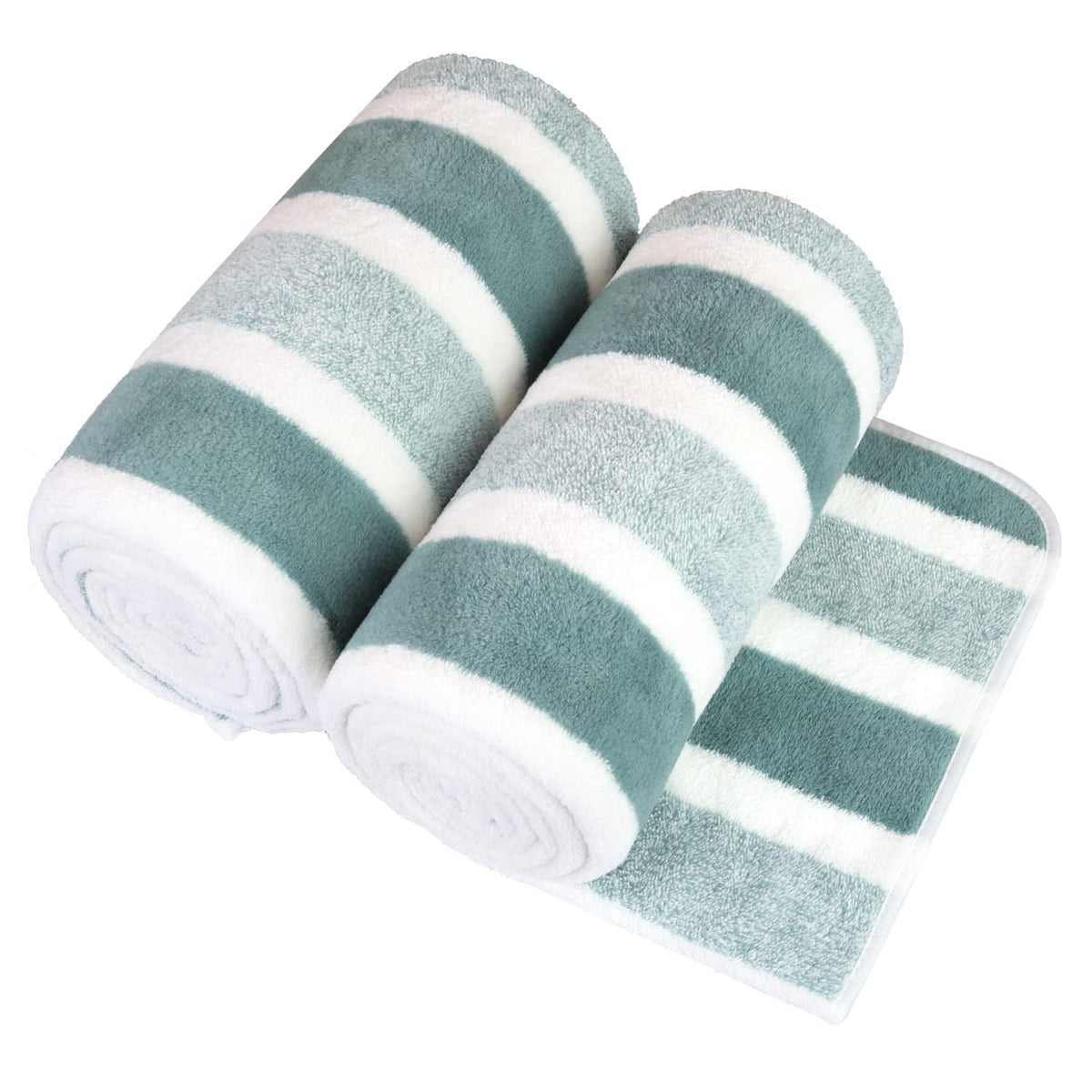 JML Microfiber Bath Towel with Hanging Loop, 2 Pack, 30" x 60", Grey