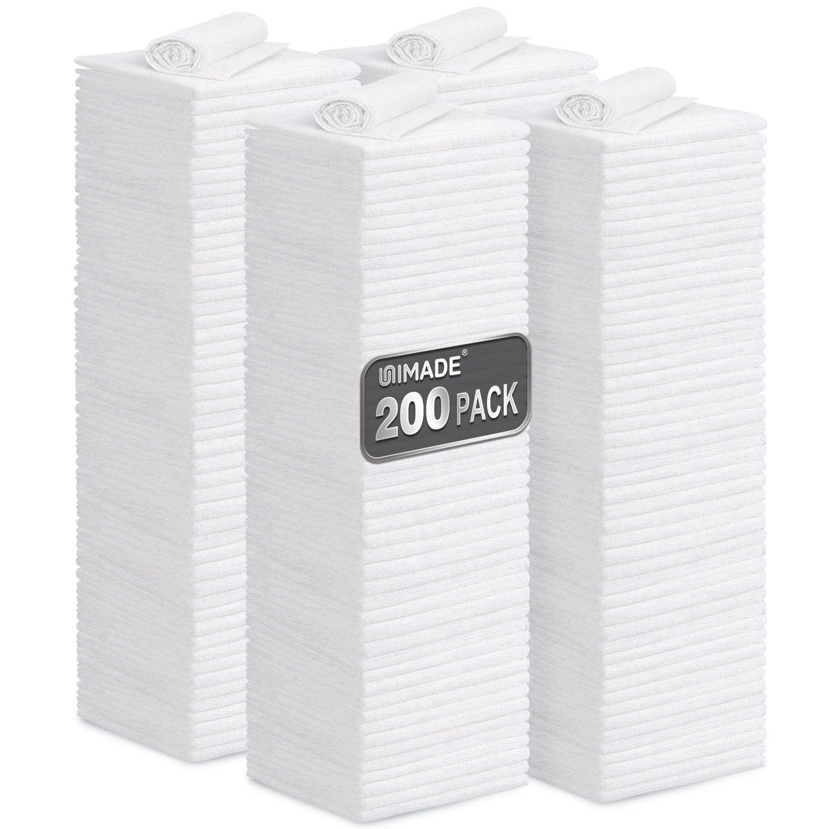 UNIMADE Shop Towels, 100 Pack Commercial Grade Work Rags Microfiber Towel